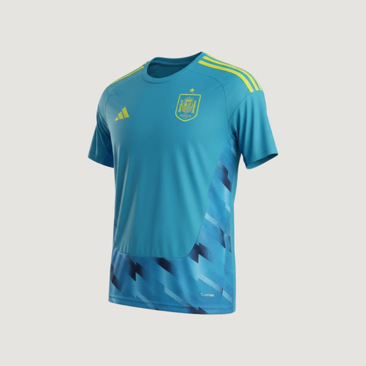 Espagne – Maillot Gardien Coupe du Monde 2026 – Bleu turquoise, Jaune