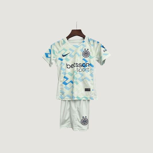 INTER MILAN – ENSEMBLE EXTÉRIEUR 25/26 ENFANT – BLANC & BLEU